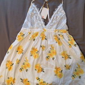 White Lacy, Floral, Summer Dress